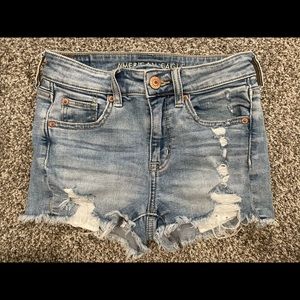 American eagle Jean shorts size 0 super stretch